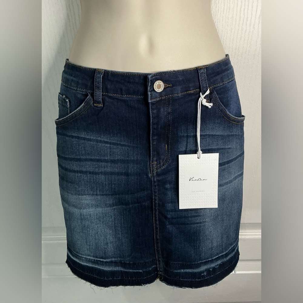 🌀NEW🌀 KanCan Raw Hem Mini Jean Skirt